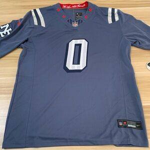 💛Christian Gonzalez Vapor Stitched Jersey Storm Blue